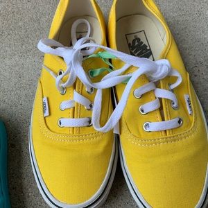 Yellow size 7 Vans